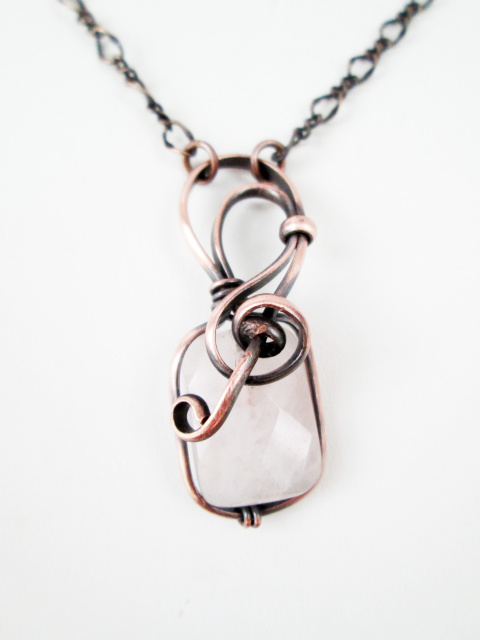 Whimsical Treble Clef Stone Necklace